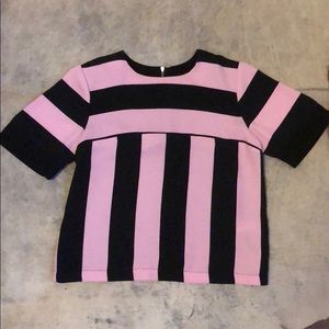 Topshop Striped Crop Top